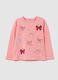 Pink cotton regular fit girls' shirt_0