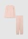 Girls' pink cotton pyjamas, regular fit_1