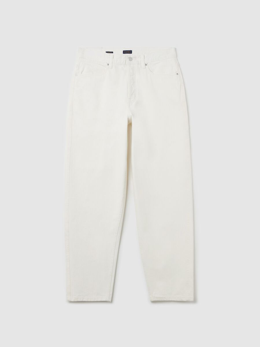 White regular-fit jeans with five pockets_4