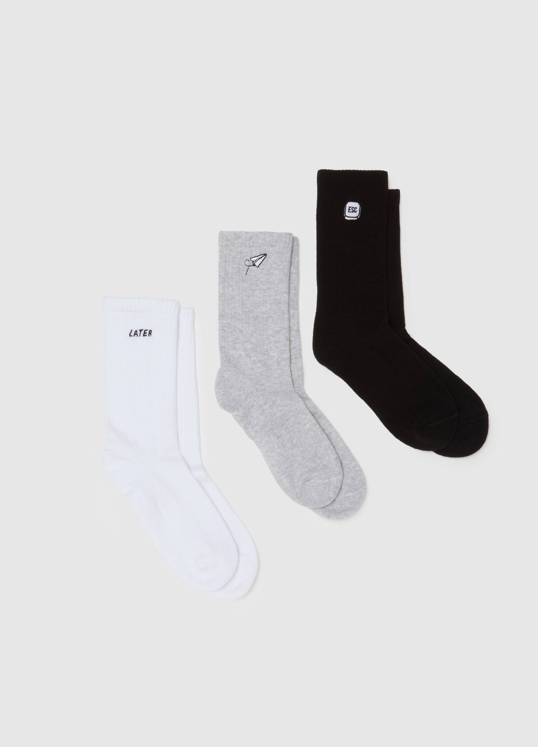 Multicolour Cotton Blend Sock Tripack
