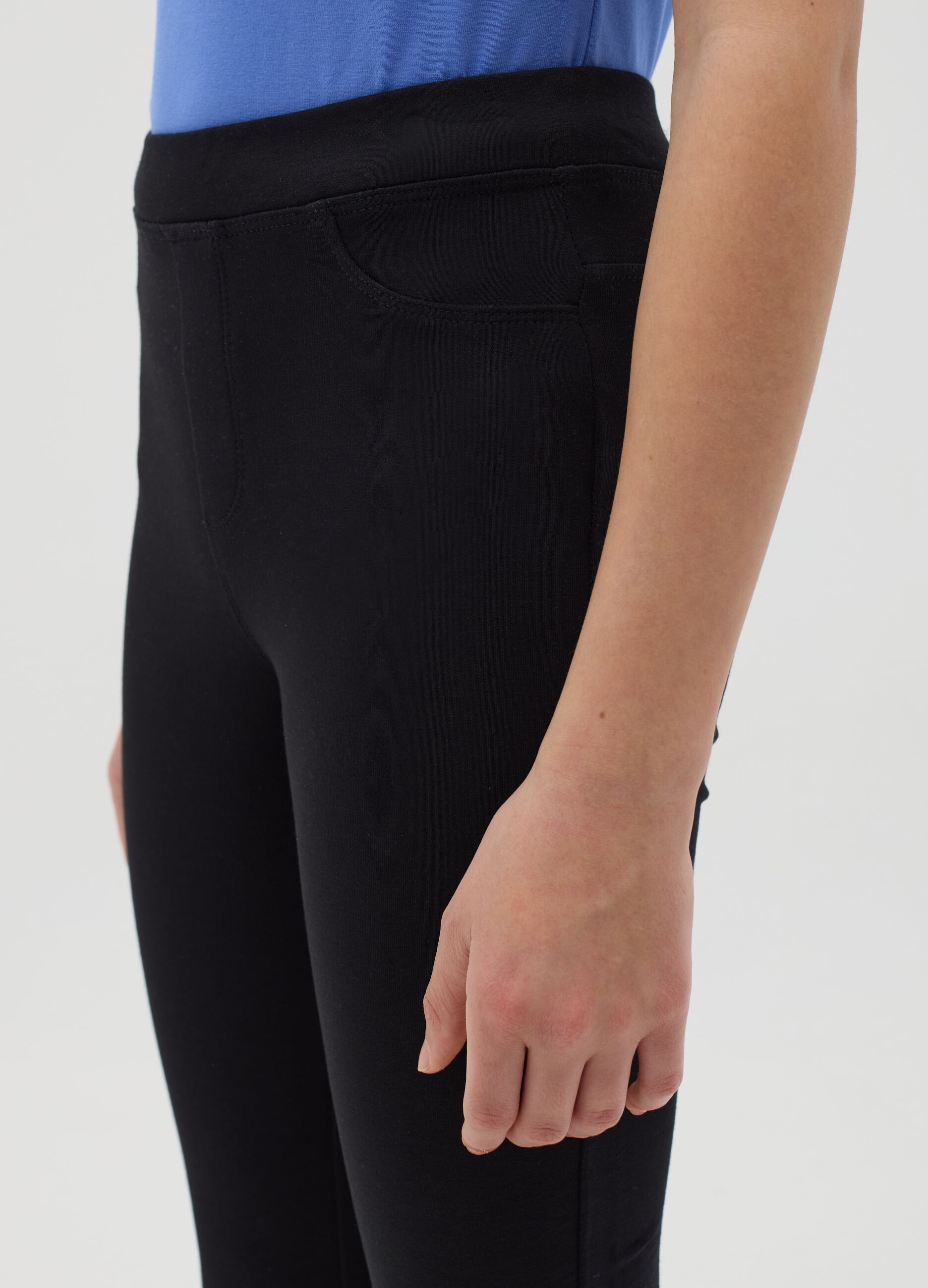 Stretch cotton treggings