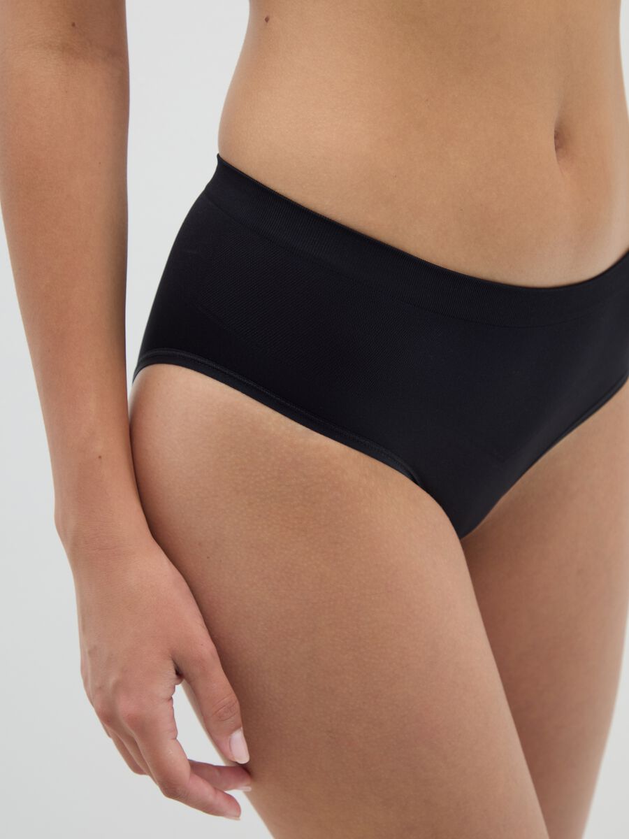Slip in tessuto elasticizzato nero_3