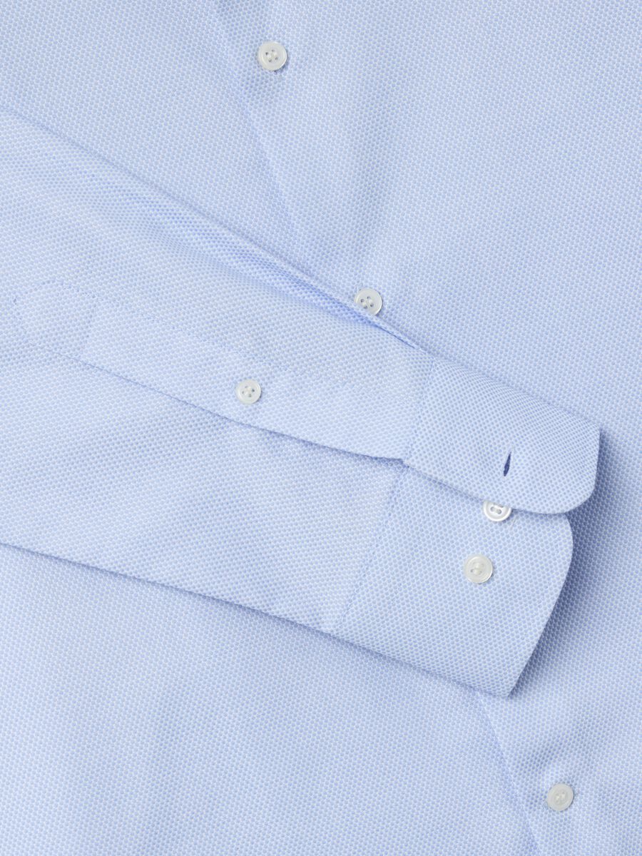 Easy-iron cotton shirt with micro polka dot weave_1