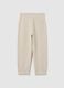 Children's beige pure cotton trousers regular fit_1