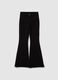 Girls' Black Mix Flare Fit Trousers_3