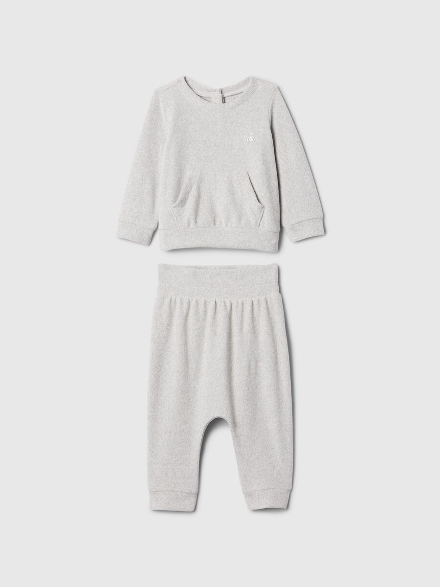 Top and trousers set with teddy bear embroidery_0