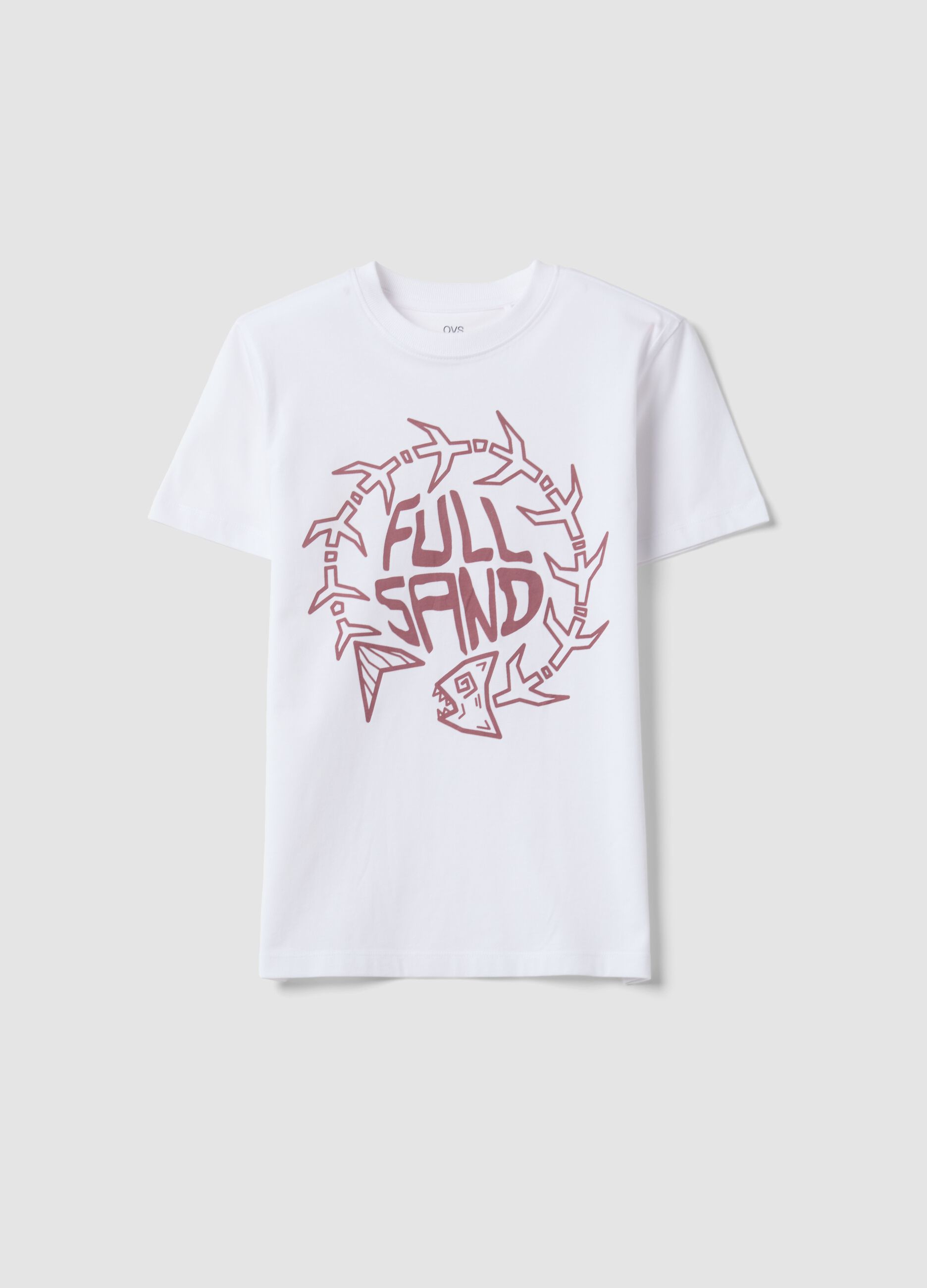 White short-sleeved organic cotton T-shirt