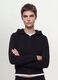 Black cotton-blend hoodie, regular fit_2