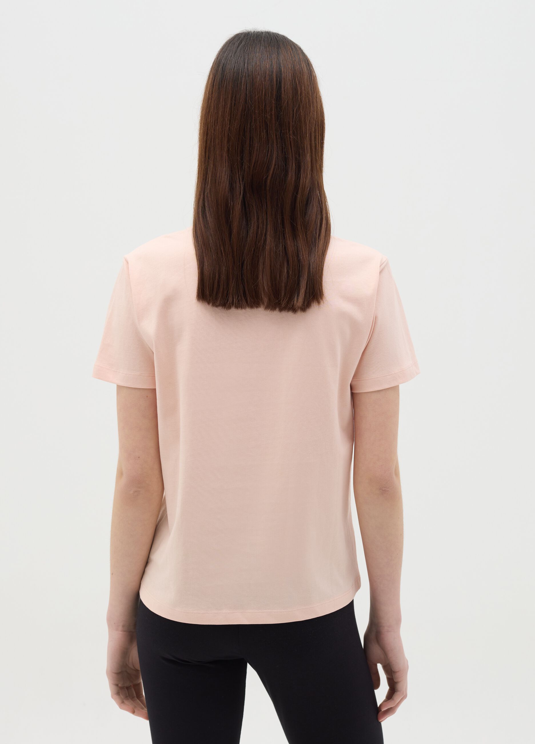 Cotton T-shirt with logo print