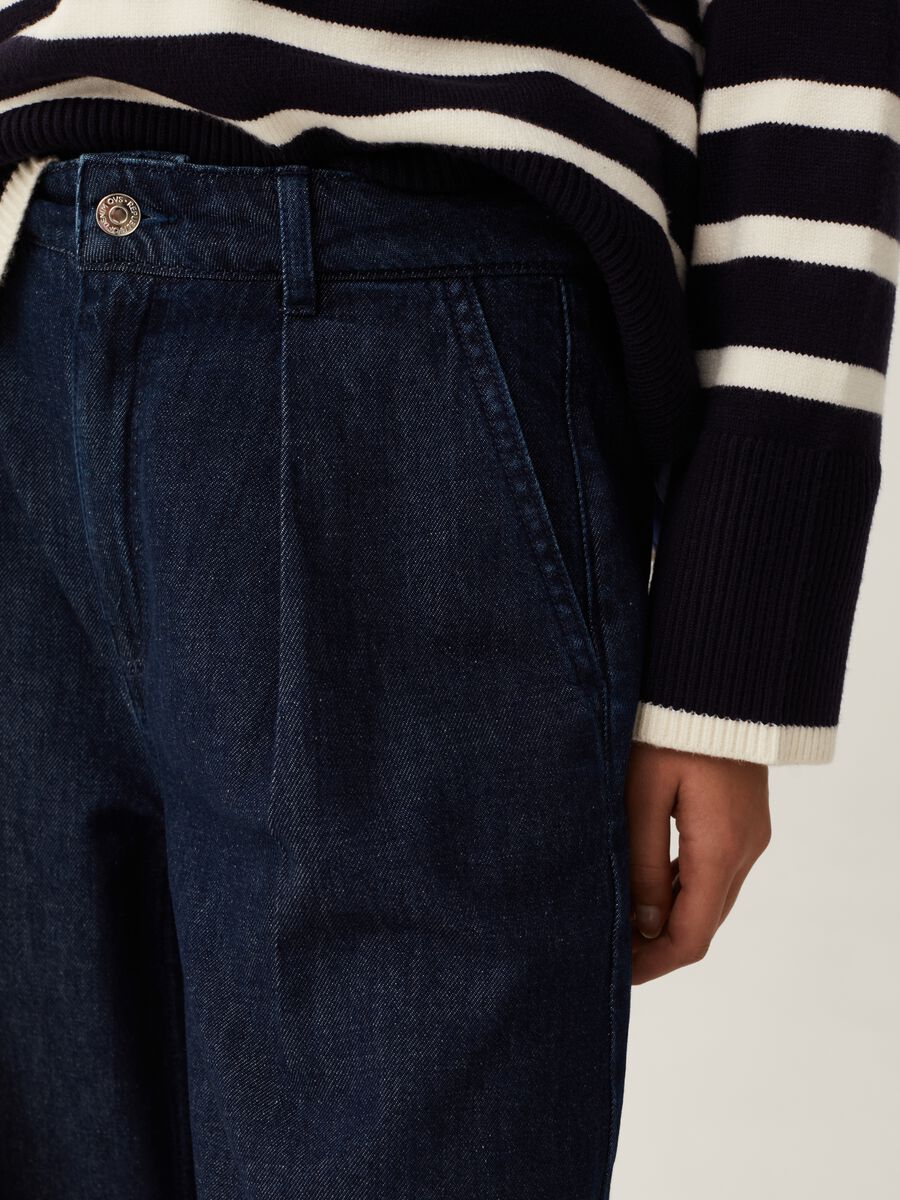 Jeans wide leg con pinces_3