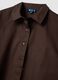 Brown pure cotton shirt dress_5