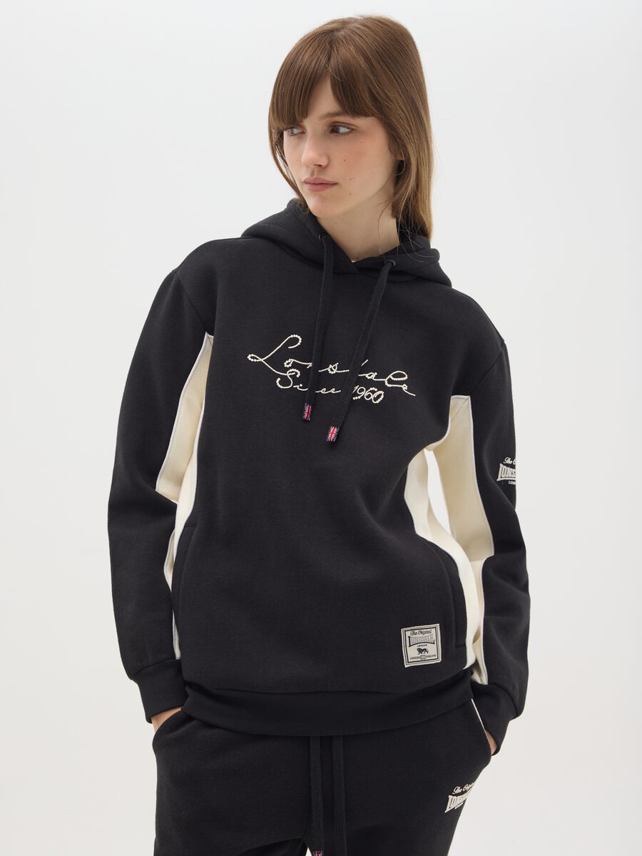 Black Cotton Blend Hoodie_0