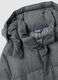 Grey Long Padded Jacket Regular Fit_5