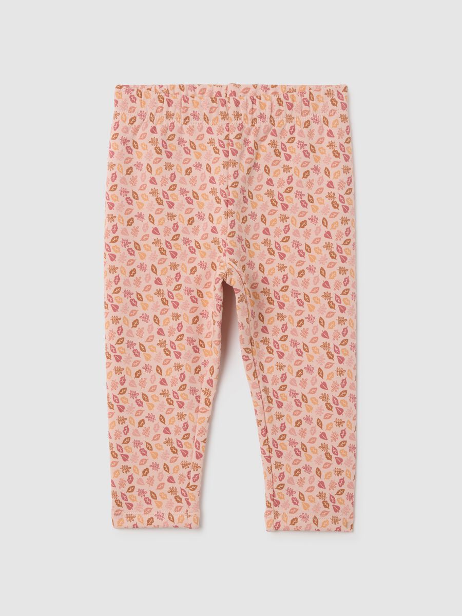 Girls' multicolour cotton leggings regular fit_0