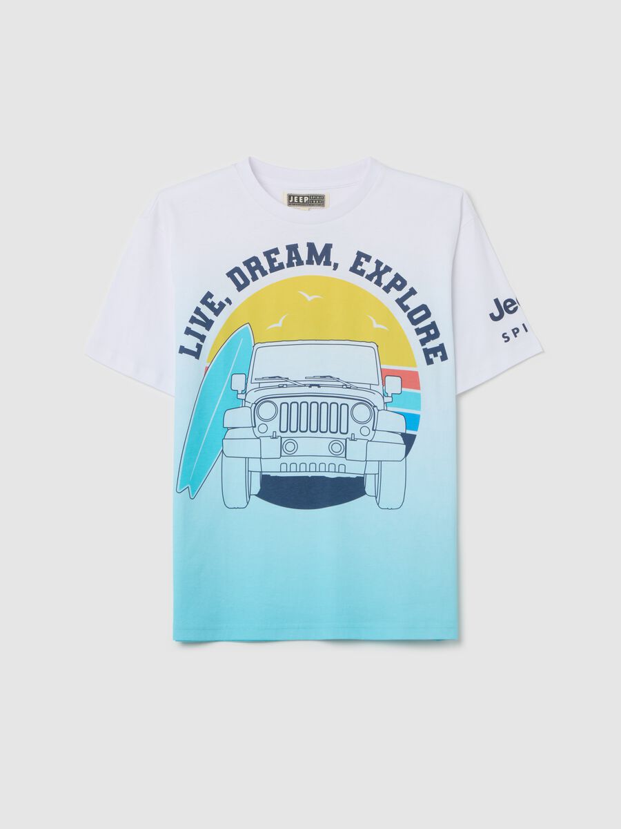 T-shirt in cotone con stampa "Live, Dream, Explore"_3