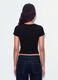 Black fitted stretch-cotton T-shirt with rhinestone embellishment_2