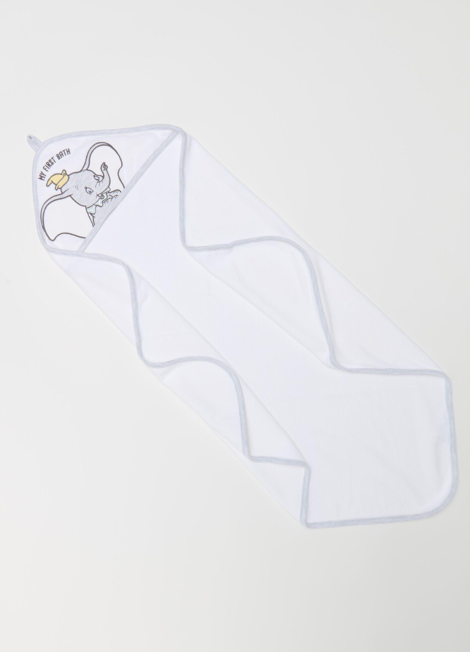 Bathrobe with Dumbo "My first bath" embroidery