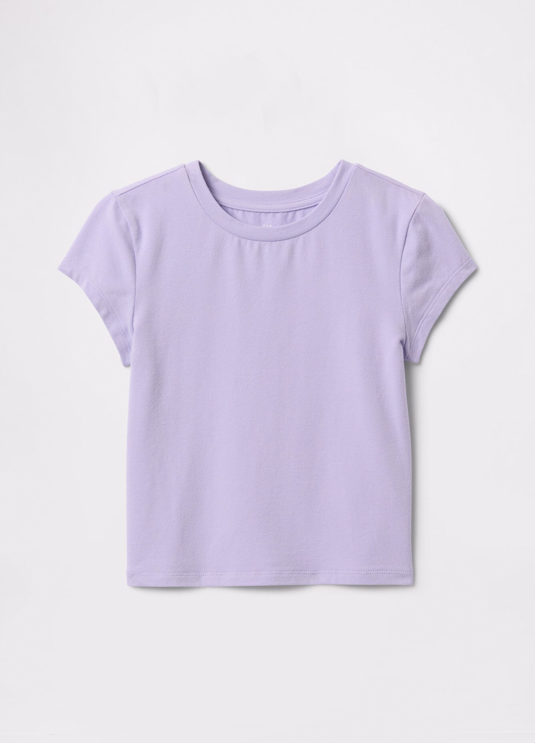 Purple T-shirt in stretch cotton