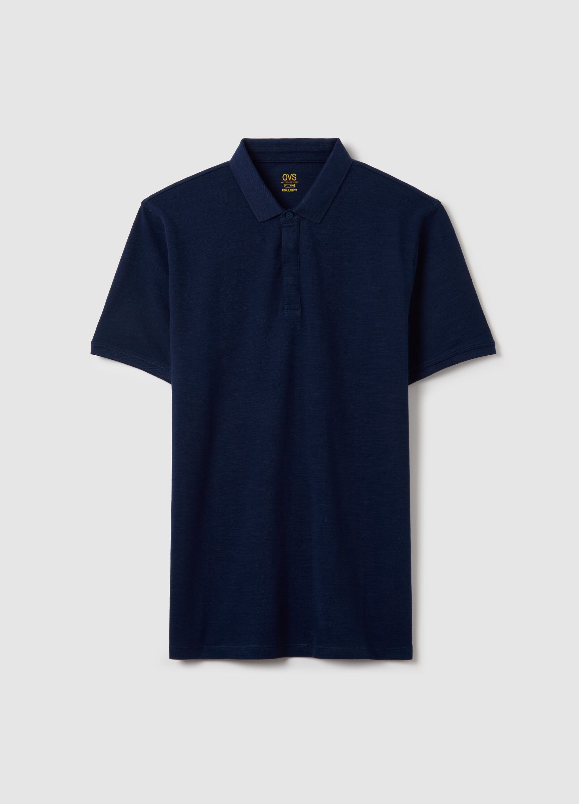 Regular-fit polo shirt in jersey slub