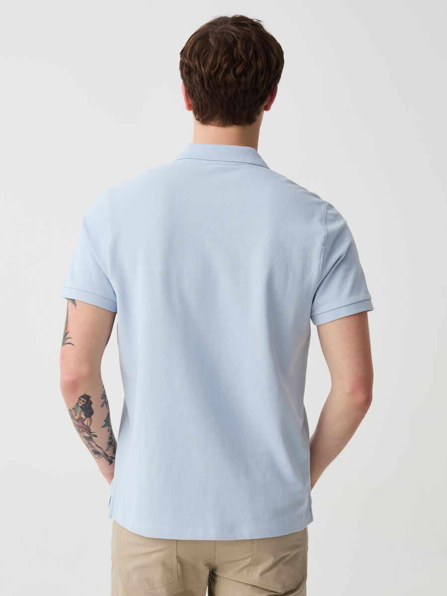 Organic cotton pique polo shirt_2