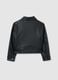 Girl's Black Regular Fit Jacket_1