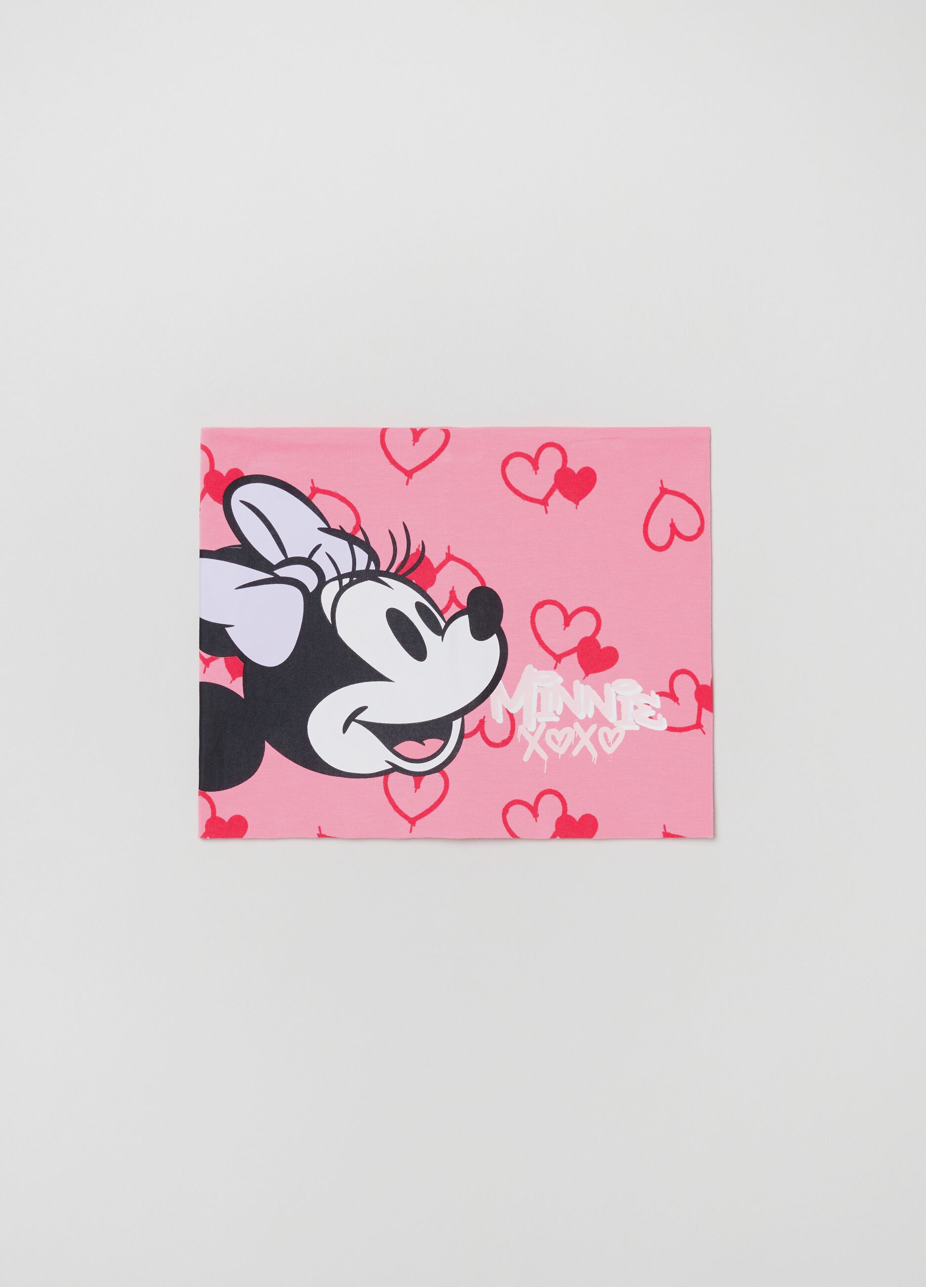 Scaldacollo in jersey con stampa Minnie