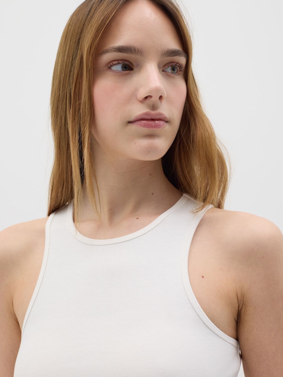 Stretch White Crop Top B.Angel_3