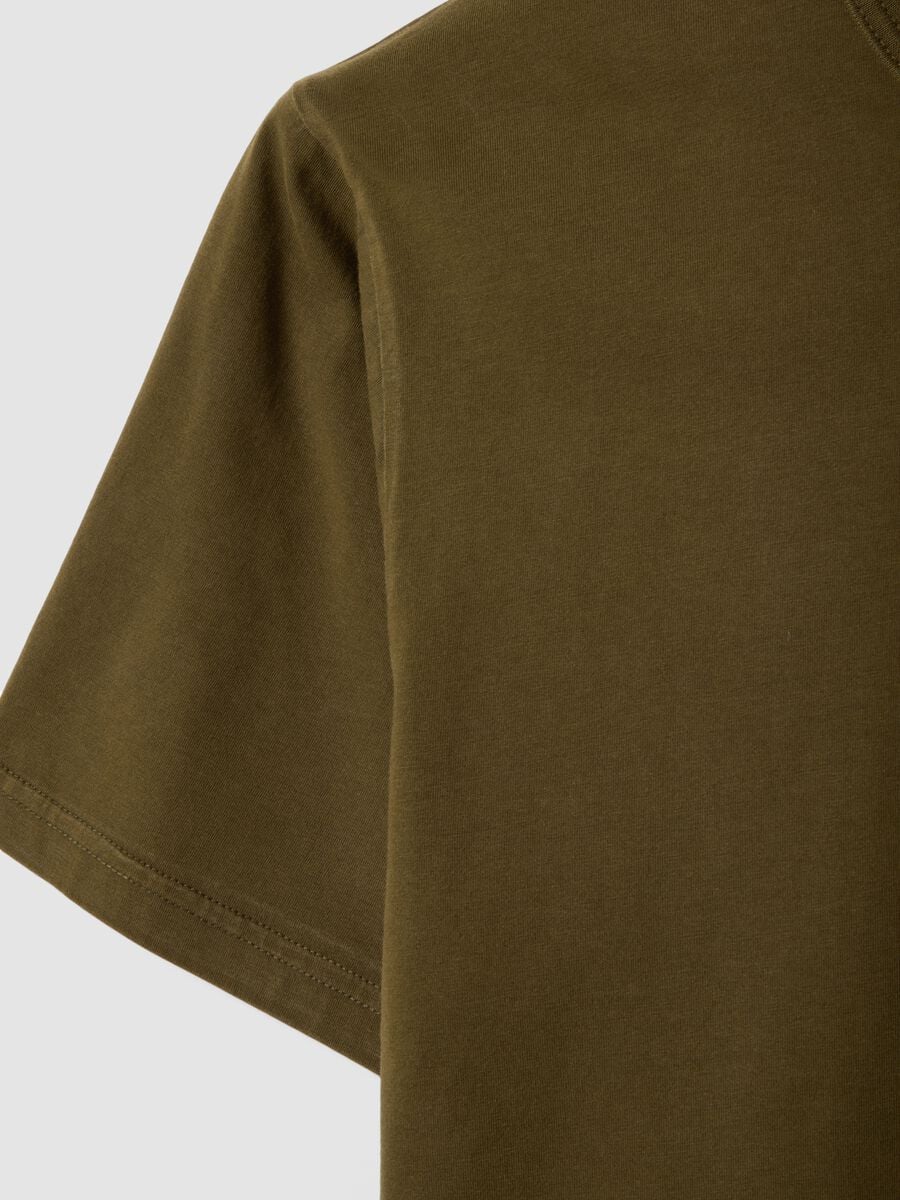 T-shirt verde in puro cotone relaxed fit_5