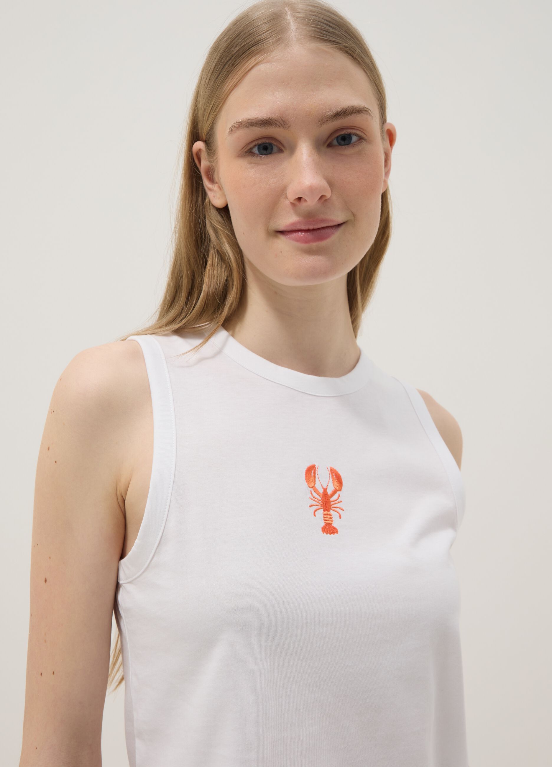 Multicolour pure cotton short pyjamas, regular fit, with embroidery