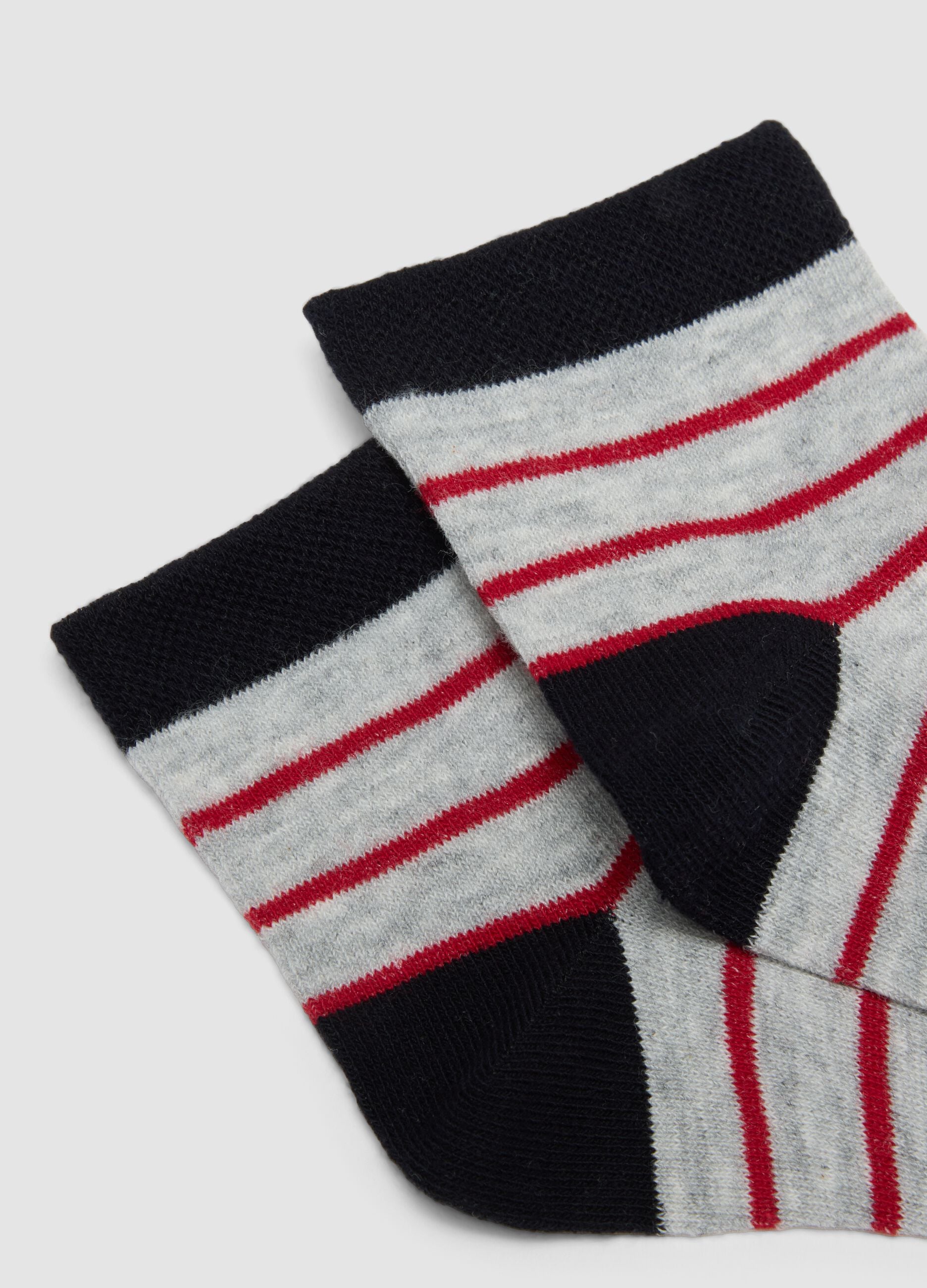 3-pack of multicolour short socks in stretch organic cotton for boys