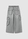 Girl's regular fit grey pure cotton trousers_1