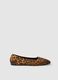 Multicolour Leopard Print Fabric Ballet Flats_0