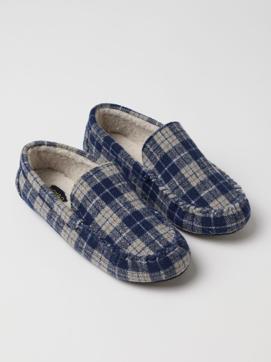 Multicolour Checkered Slippers_1