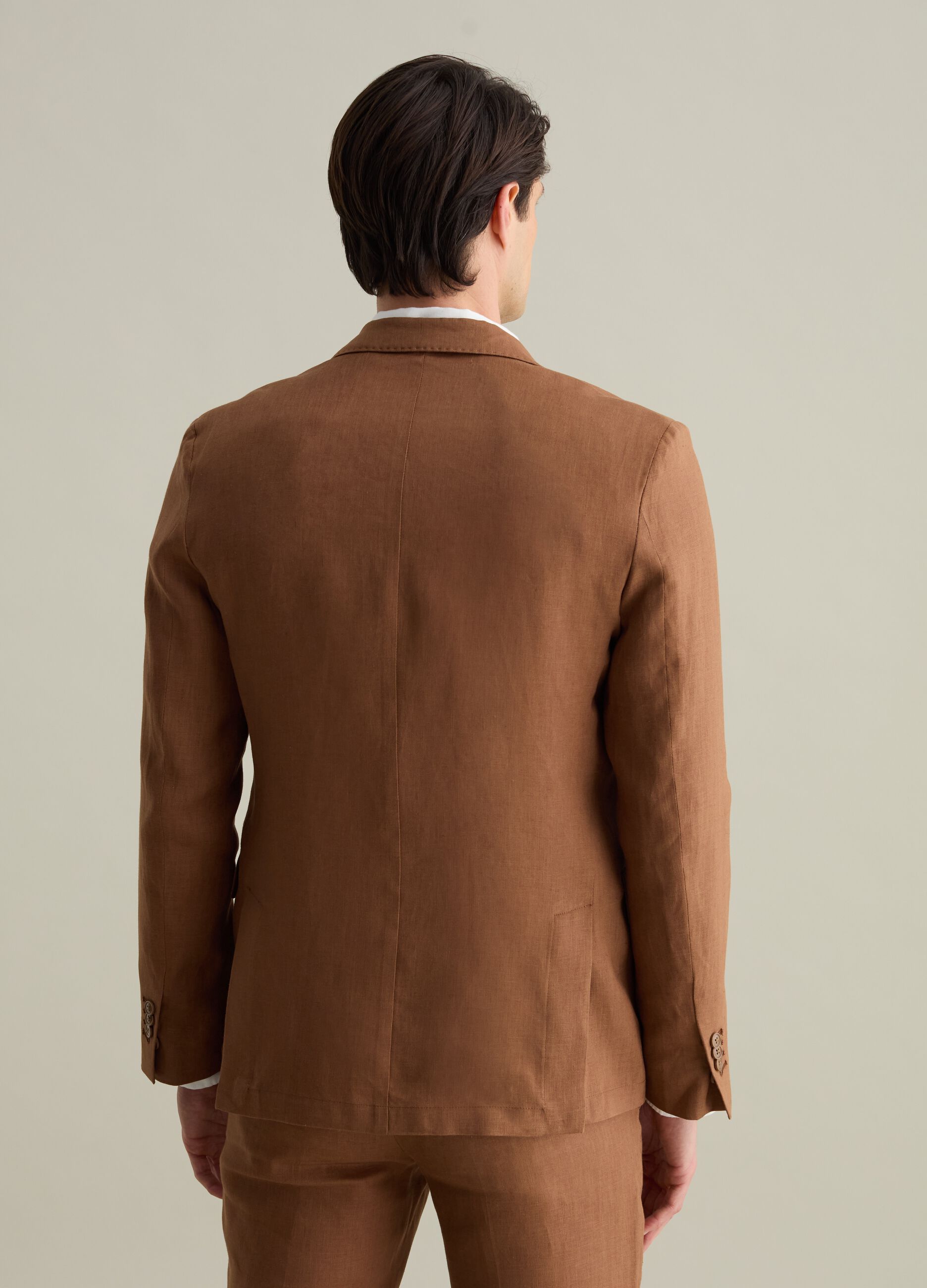 Single-breasted blazer in linen
