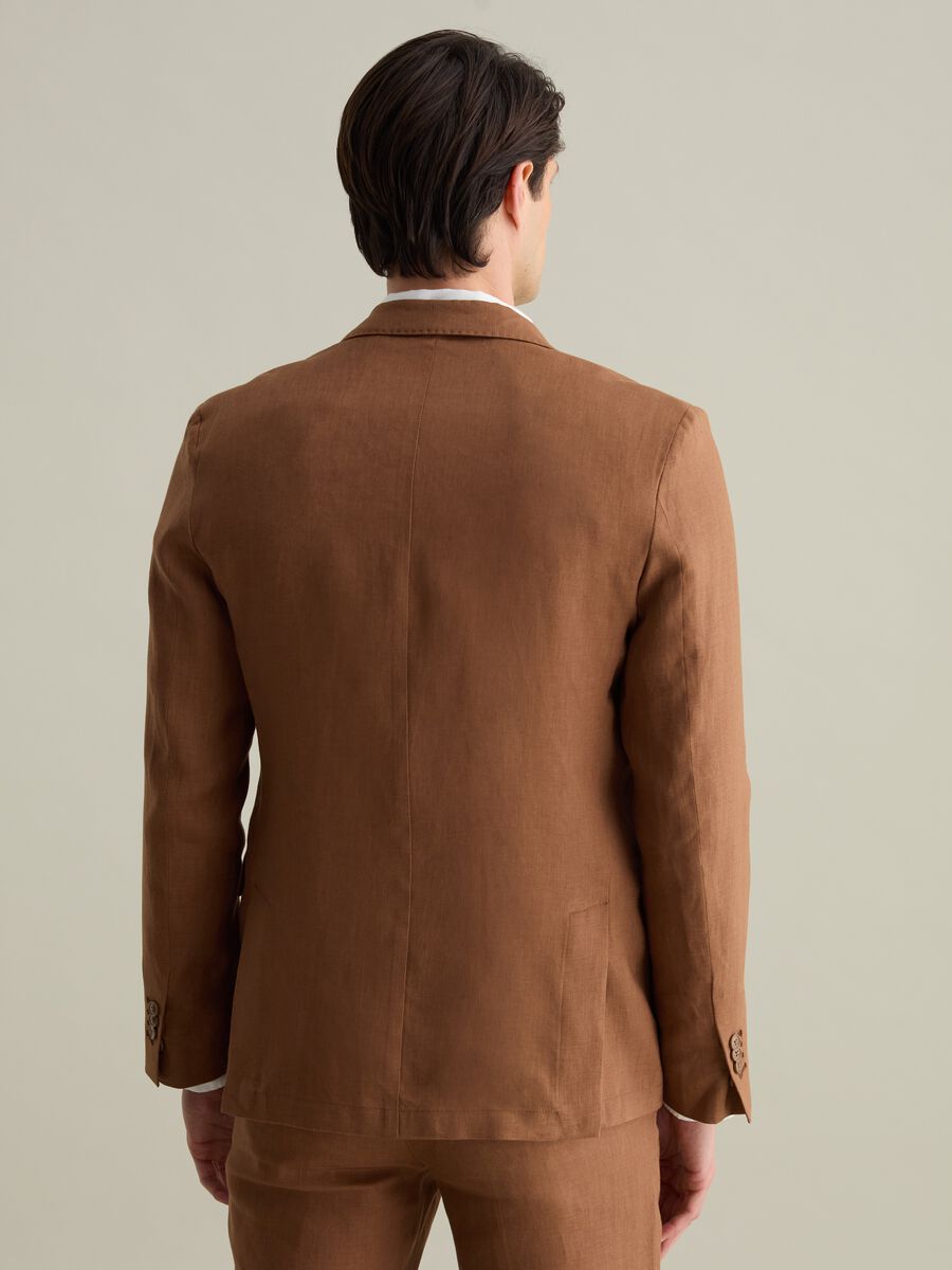 Single-breasted blazer in linen_2