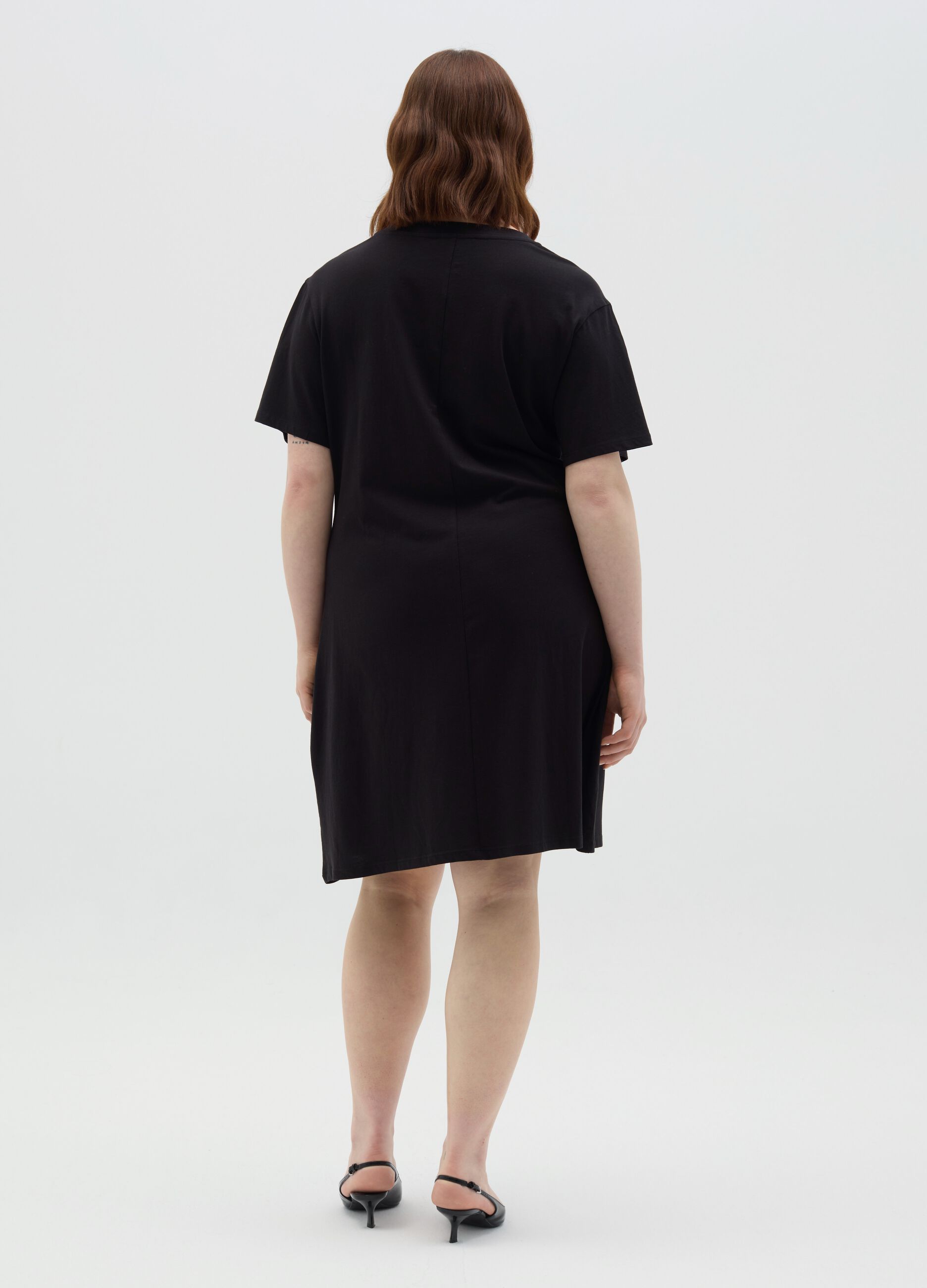 Abito nero in cotone Curvy