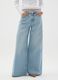 Wide leg pure cotton blue jeans_1