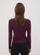 Purple ribbed viscose-blend top with high neck_3