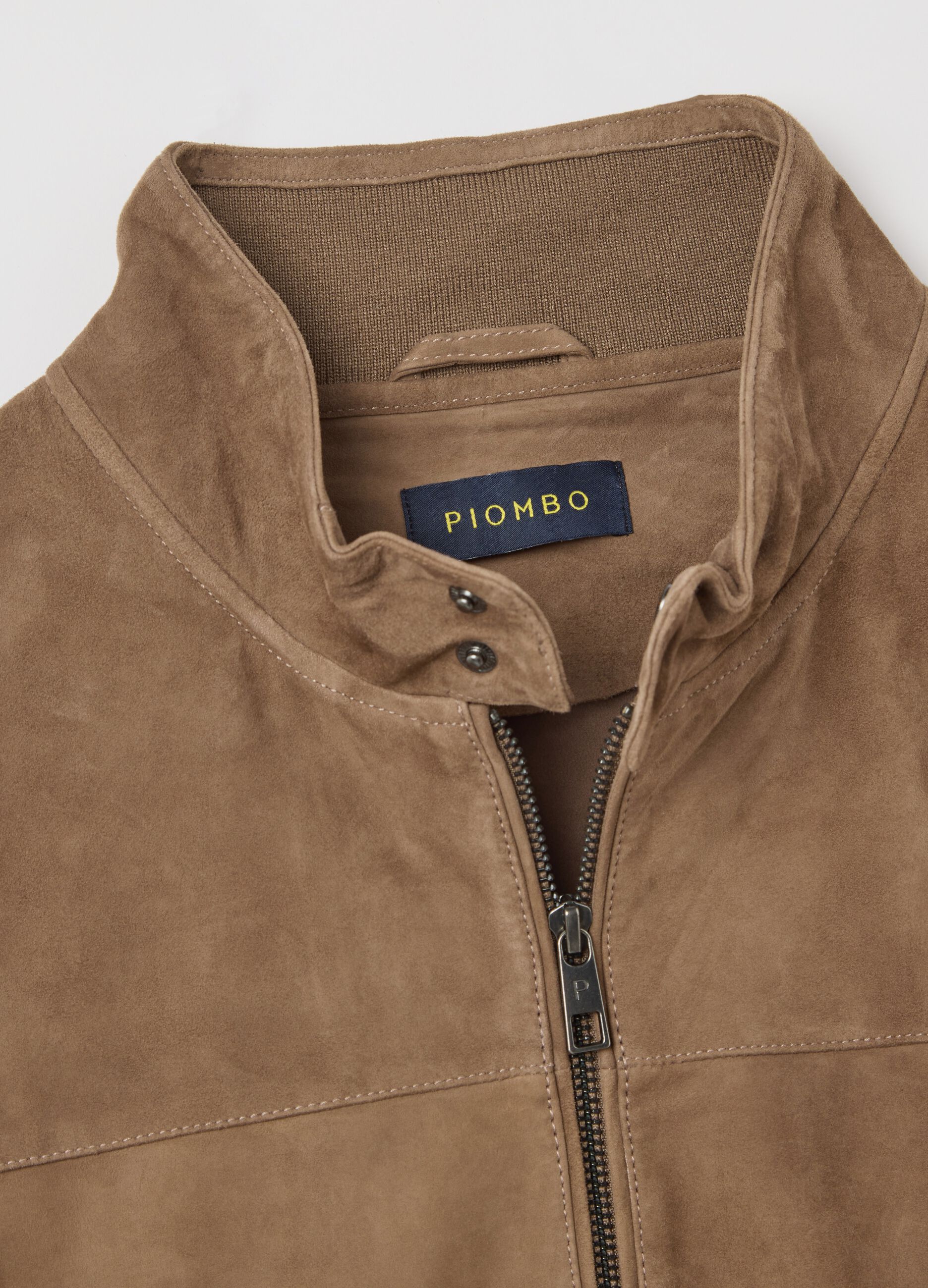 Bomber jacket in suede leather