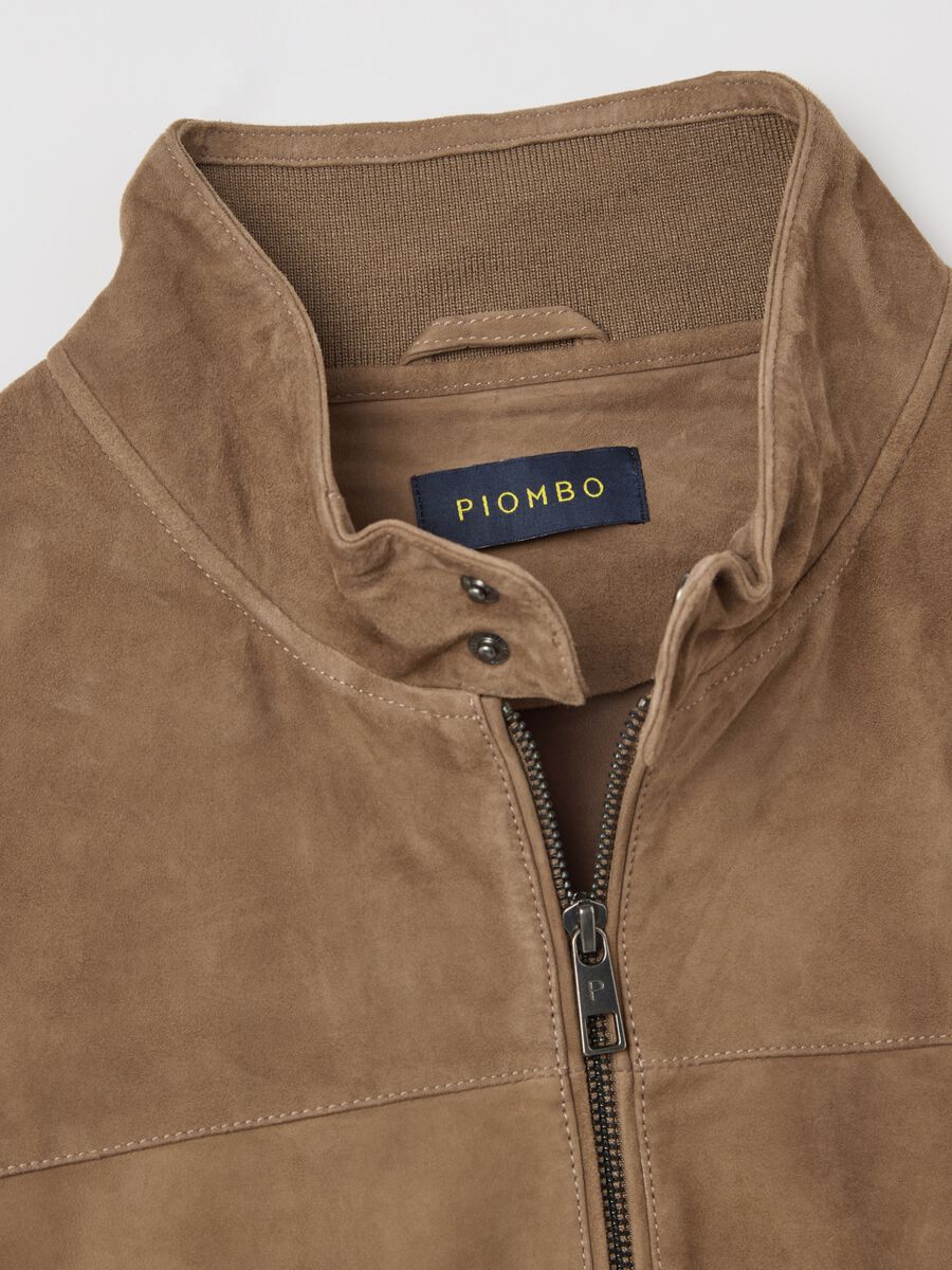 Bomber jacket in suede leather_5