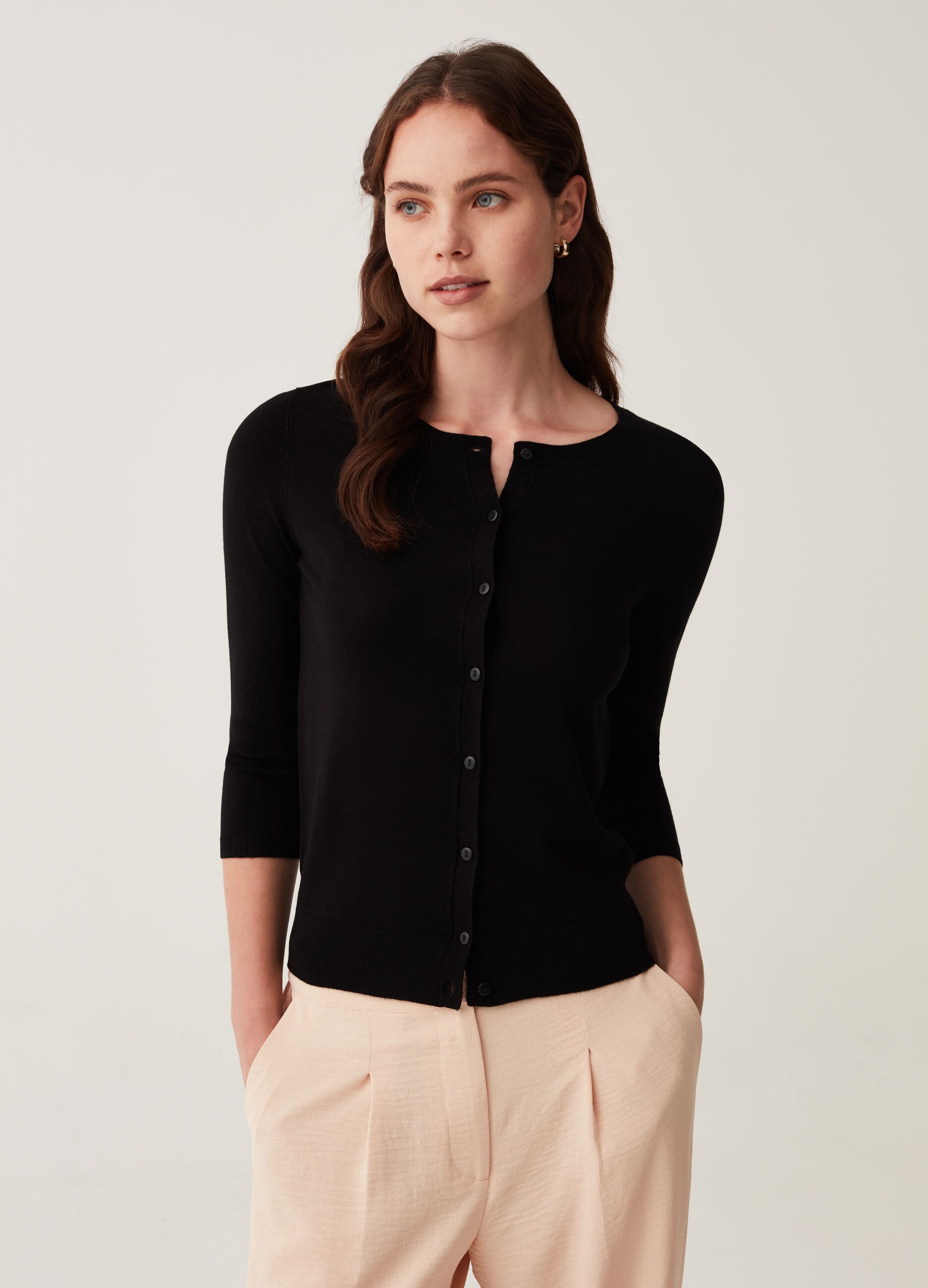 Cardigan elegante in viscosa e poliammide da Donna OVS