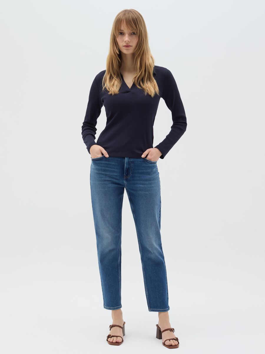 Slim-fit stretch jeans with five pockets_0