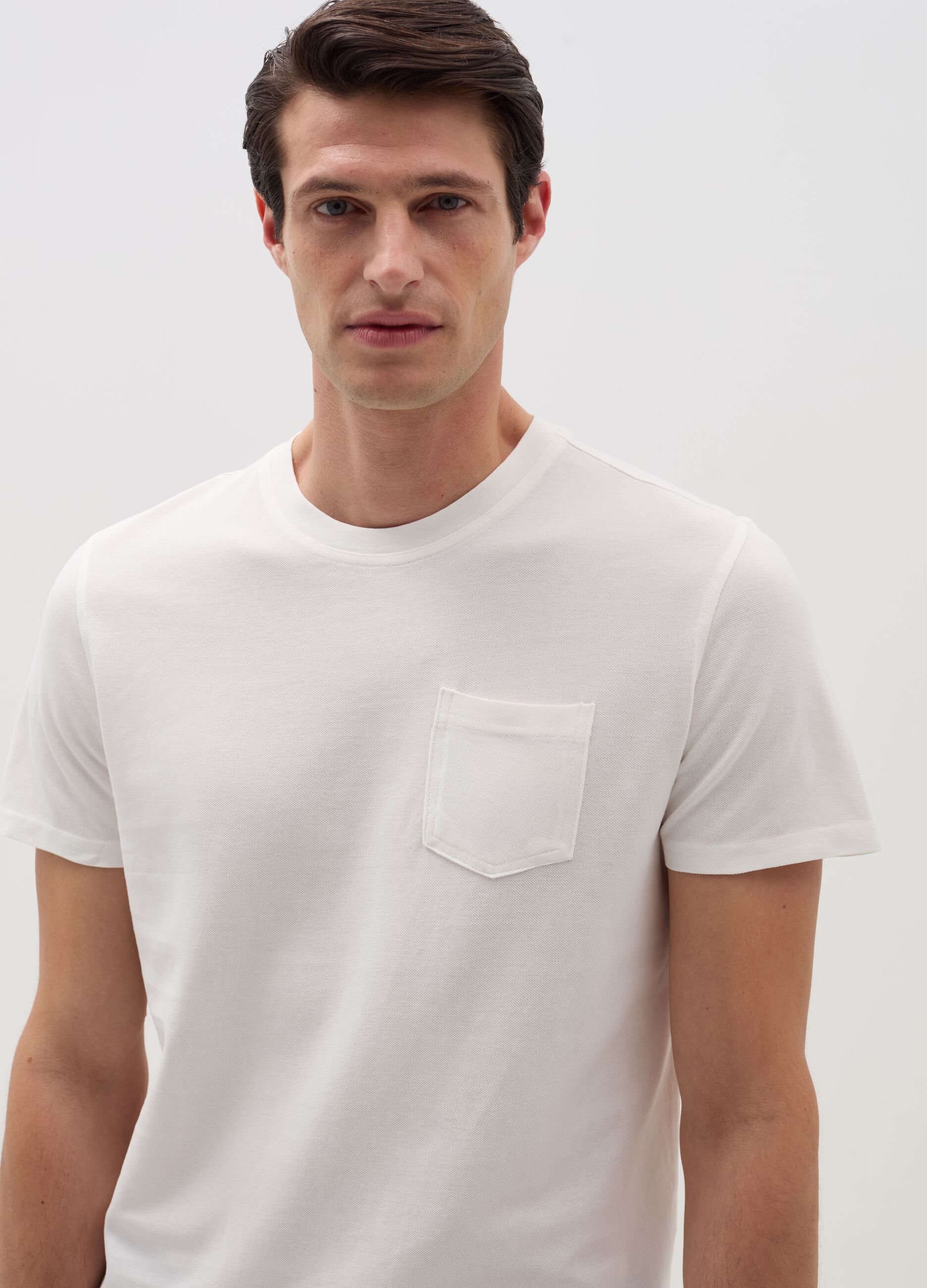 Ovs T-shirt in piquet con tasca
