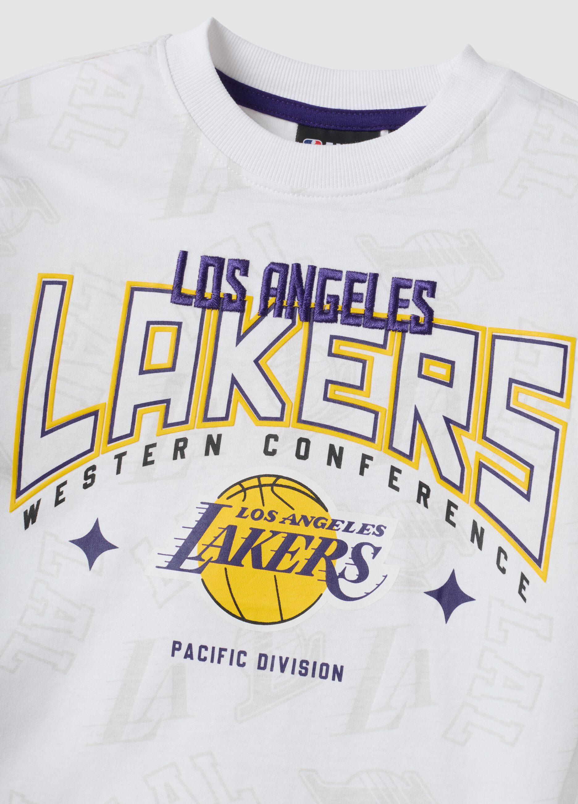 T-shirt bianca a maniche corte in puro cotone