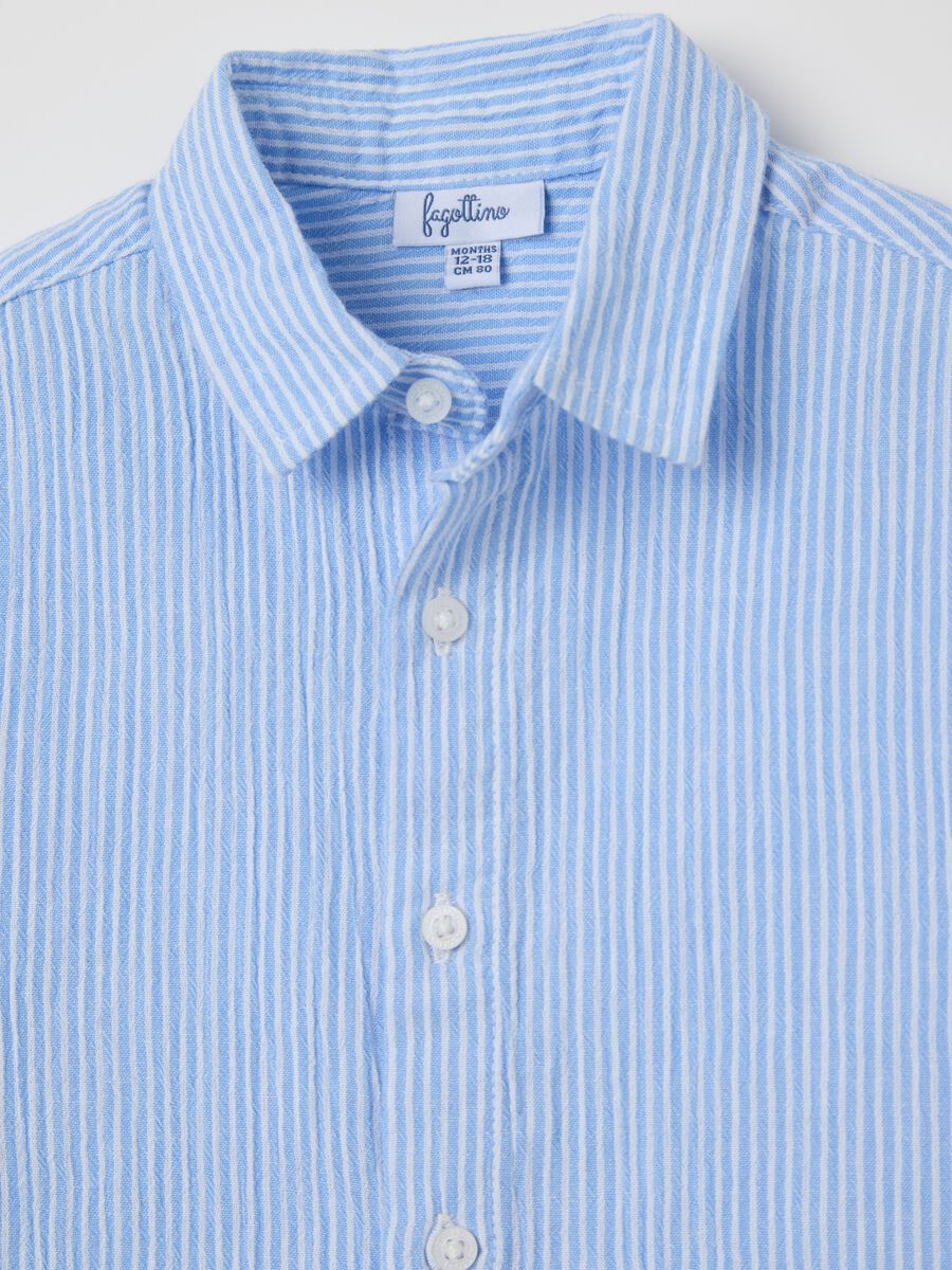 Light blue striped shirt in cotton_3