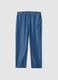 Regular fit blue pure lyocell jogger trousers_4