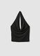 Top halter nero in tessuto elasticizzato regular fit_4