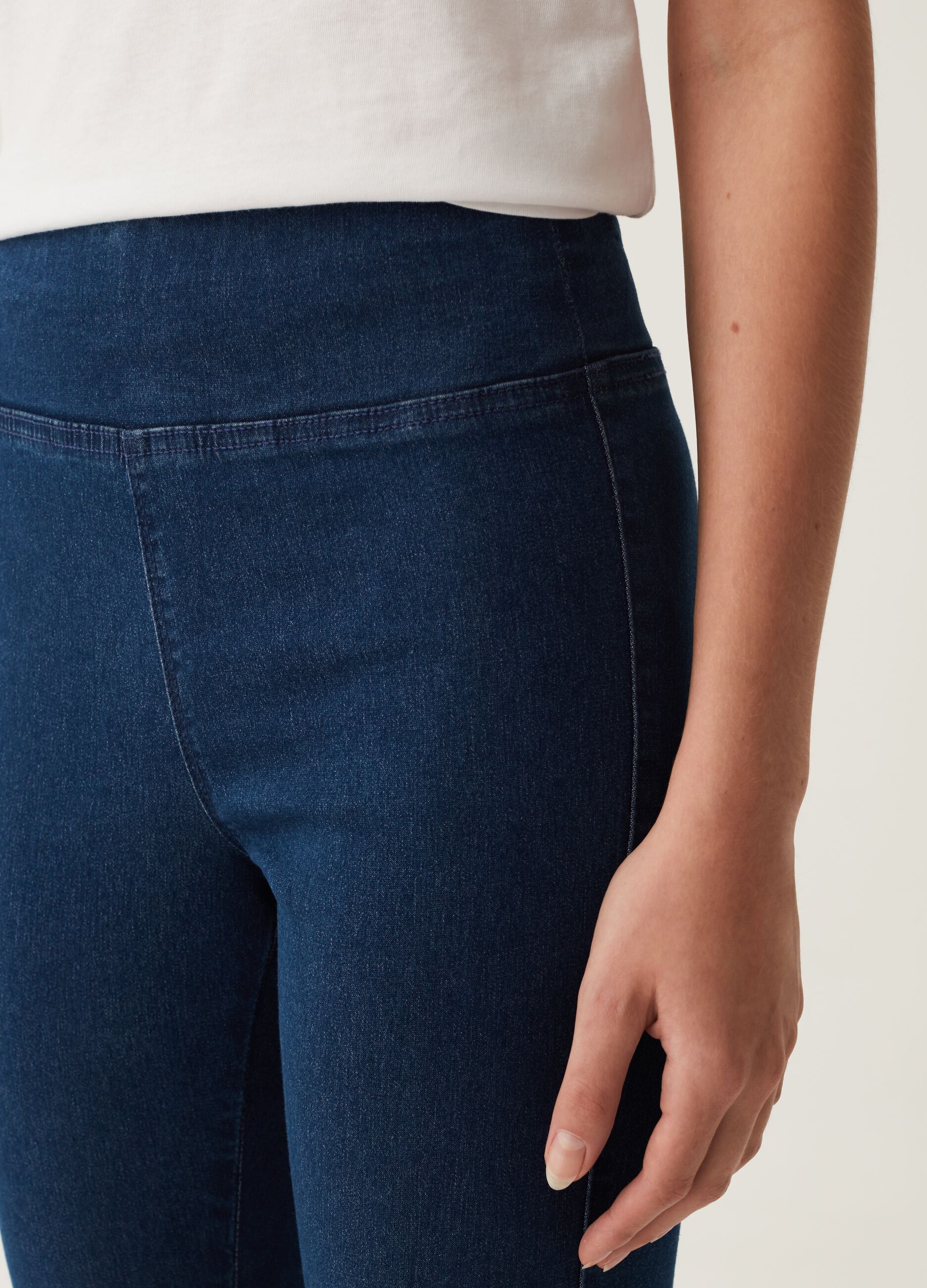 Jeggings flare fit a vita alta