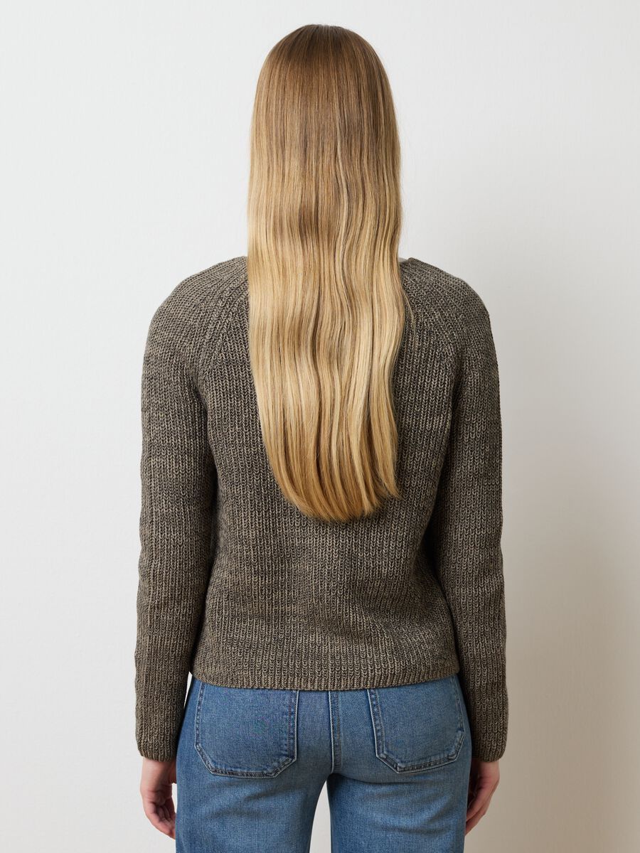 Cardigan in puro cotone marrone regular fit_2