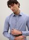 Regular fit blue pure cotton shirt_2